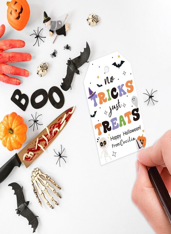 Aukolass 50pcs Trick Or Treat Favor Tags, Happy Halloween Day Gift Tags and Gift Wrapping Decoration(Treats) - Image 4